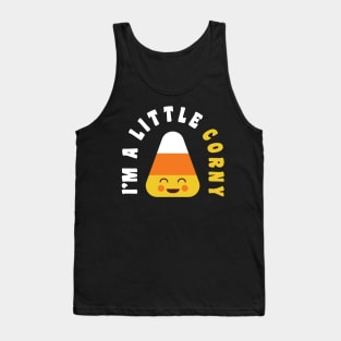 Halloween Candy Corn Kawaii I'm A Little Corny Tank Top